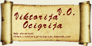 Viktorija Očigrija vizit kartica